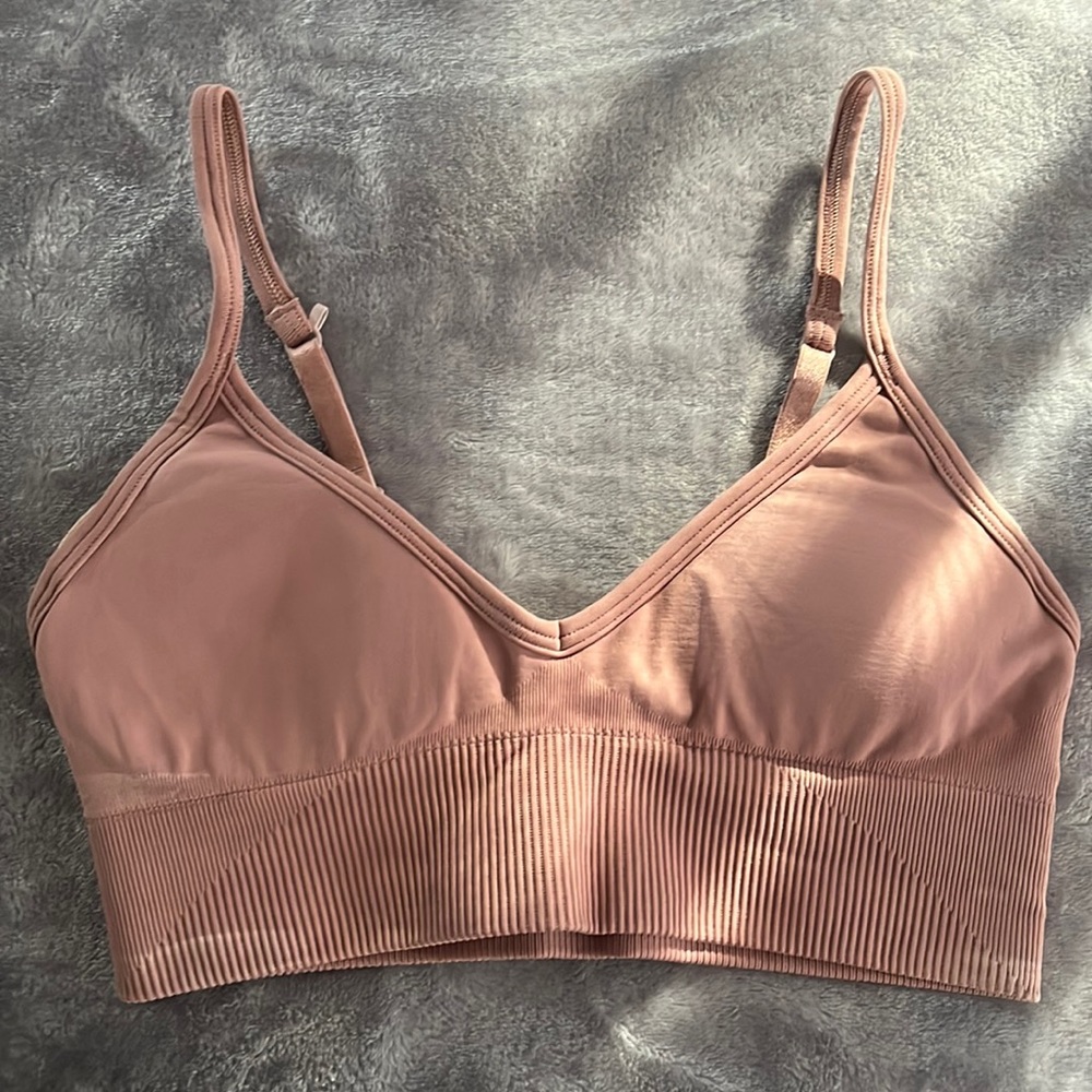 Nude pink lululemon yoga bra